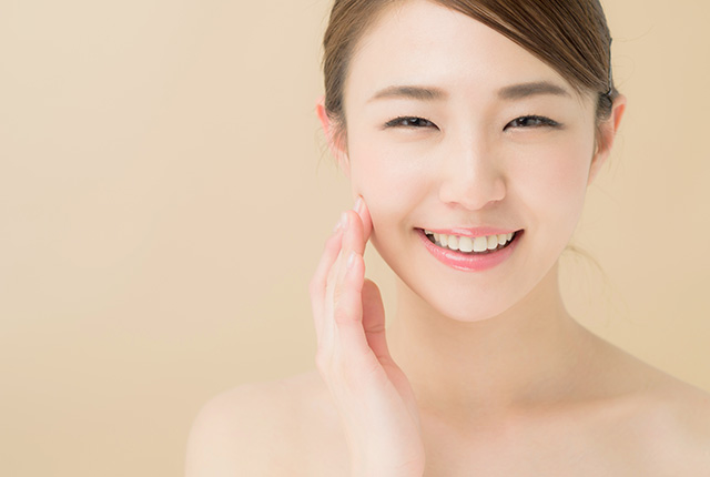 美しい肌の女性